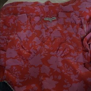 Almost Famous Red and Pink Floral Dress